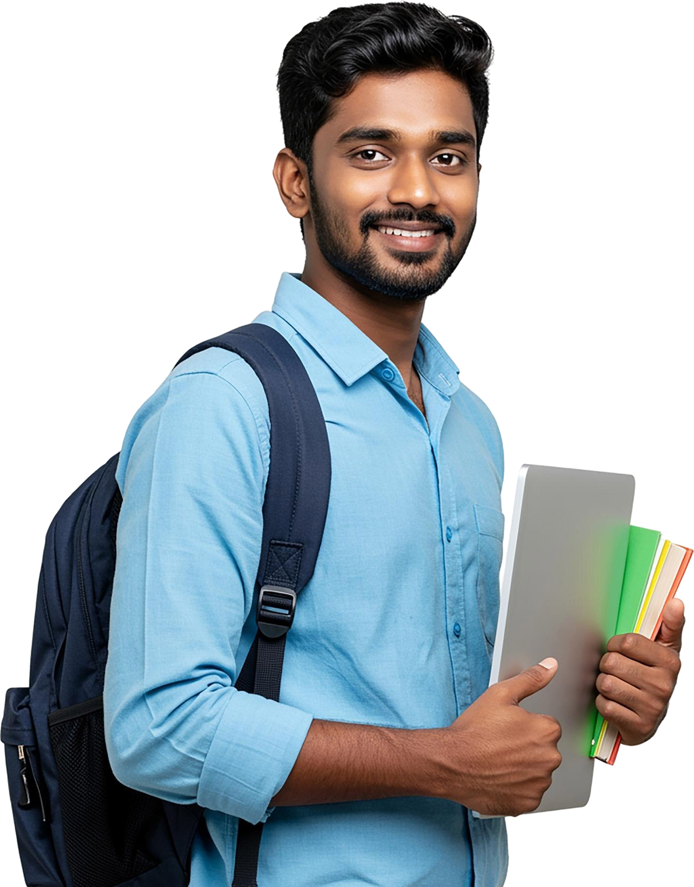 Student with smartphone